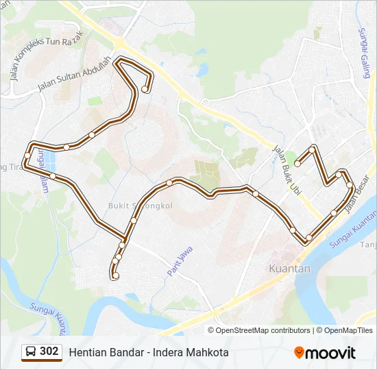 302 Bus Line Map