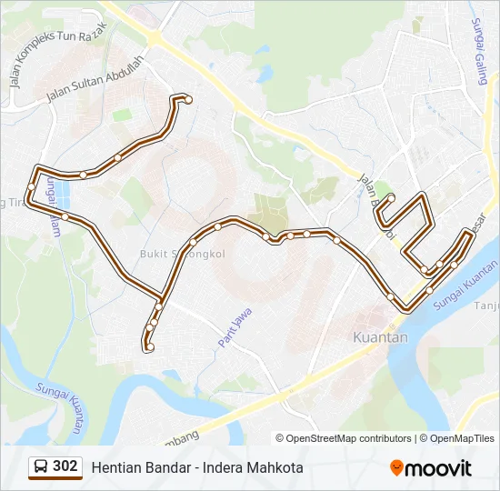 302 Bus Line Map