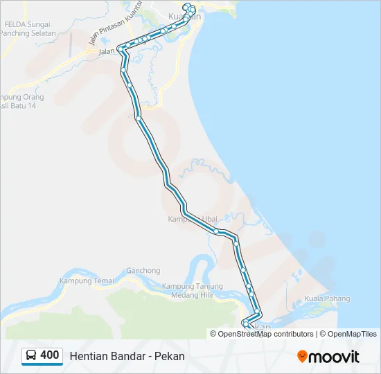 400 Bus Line Map