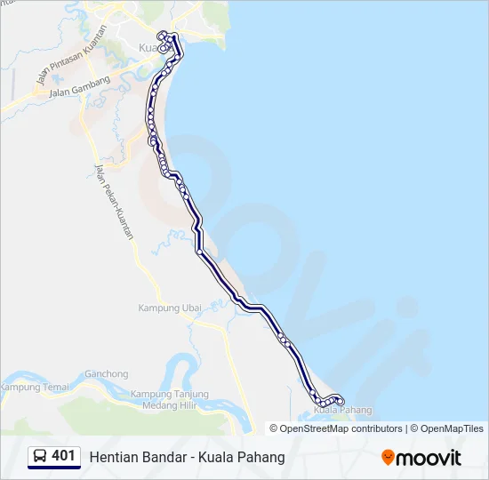 401 Bus Line Map