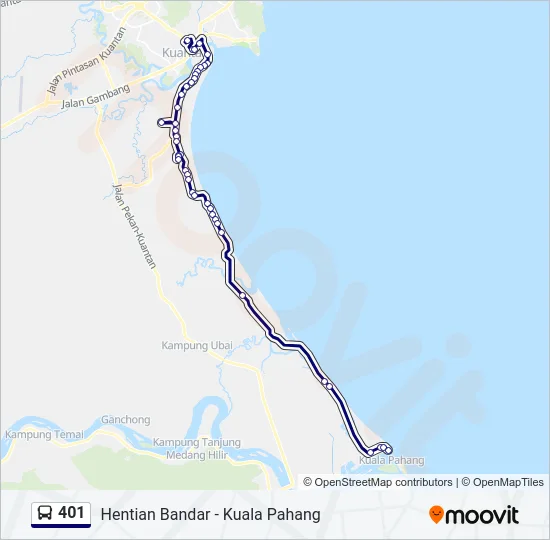 401 Bus Line Map
