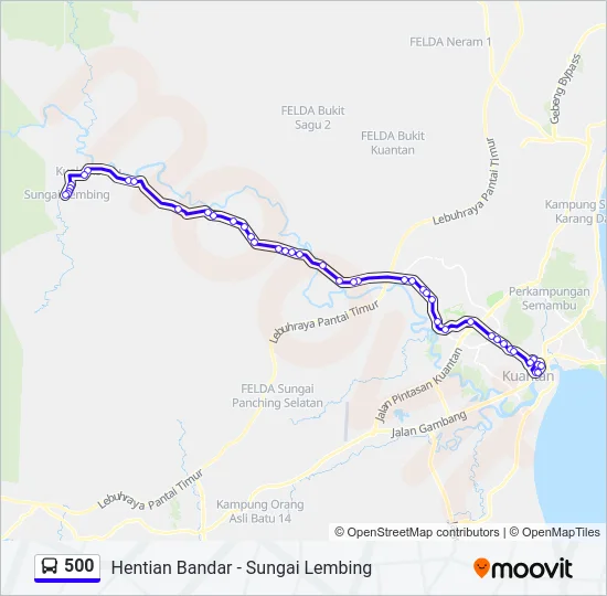 500 Bus Line Map