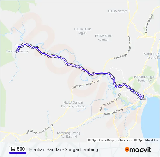 500 Bus Line Map