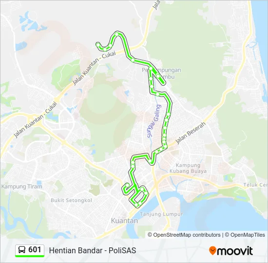 601 Bus Line Map