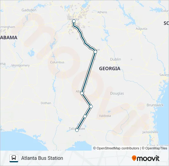 GREYHOUND US0636 Bus Line Map