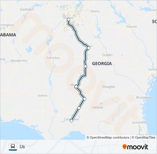 GREYHOUND US0636 bus Line Map