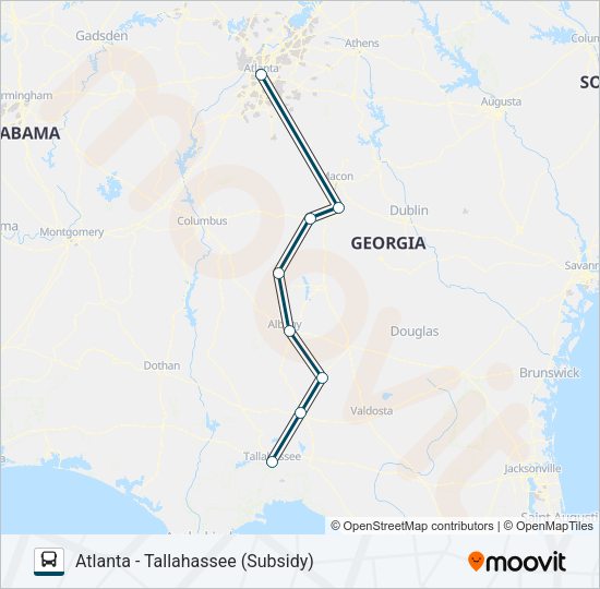 GREYHOUND US0636S Bus Line Map