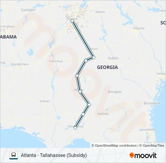 GREYHOUND US0636S Bus Line Map