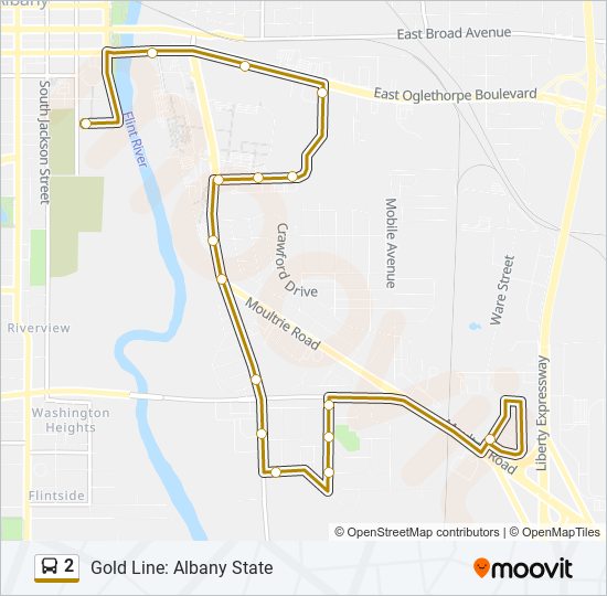 2 bus Line Map