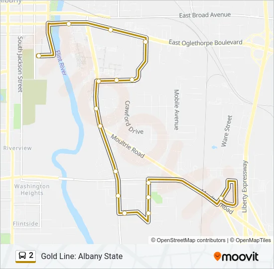 2 Bus Line Map