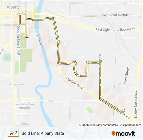 2 Bus Line Map