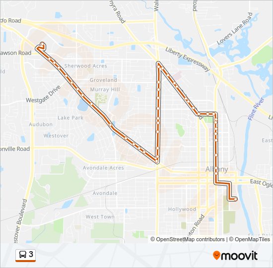 3 bus Line Map