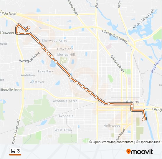 3 bus Line Map