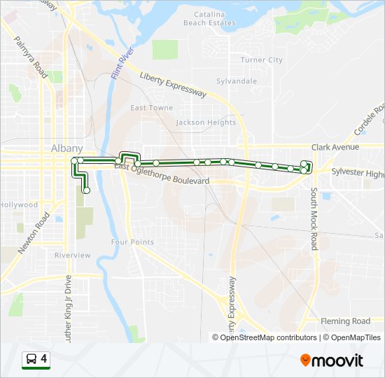 Mapa de 4 de autobús