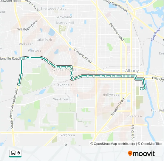 6 Bus Line Map