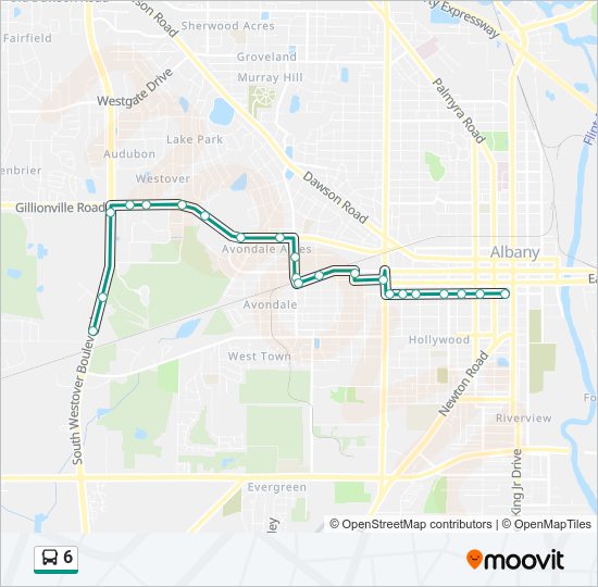 6 bus Line Map