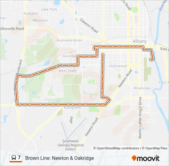 7 Bus Line Map