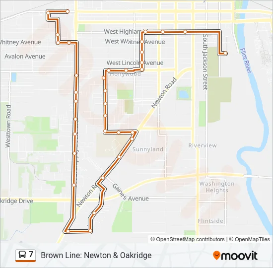 7 Bus Line Map