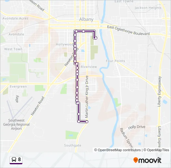 8 Bus Line Map