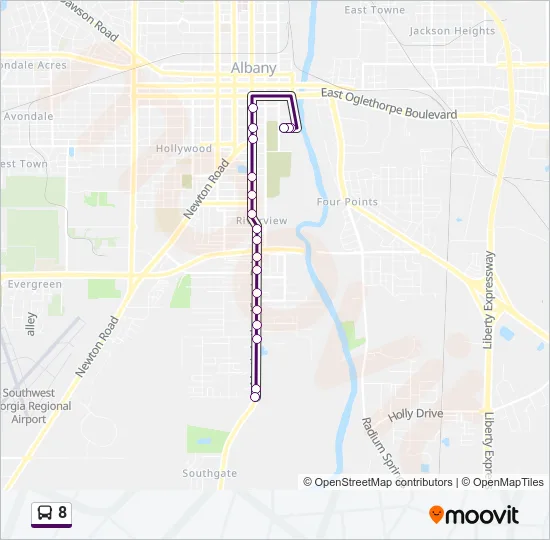 8 Bus Line Map