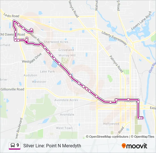 9 Bus Line Map
