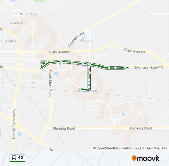 Mapa de 4X de autobús