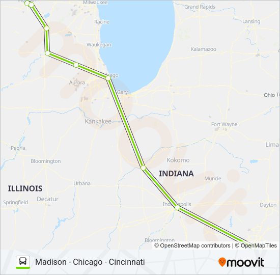 FLIXBUS 2514 Bus Line Map