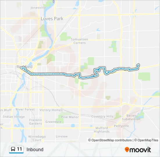 11 Bus Line Map