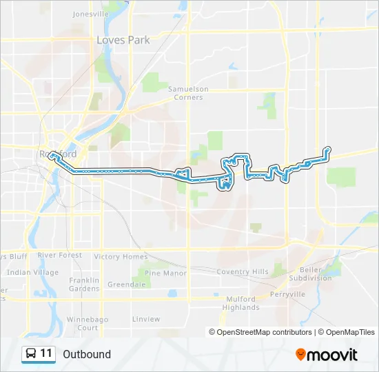 11 Bus Line Map
