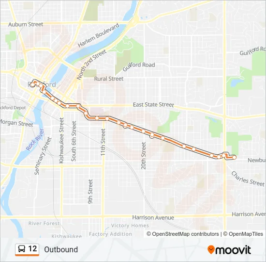 12 Bus Line Map