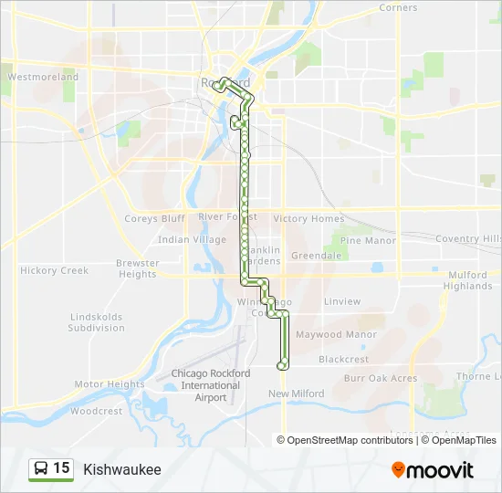 15 Bus Line Map