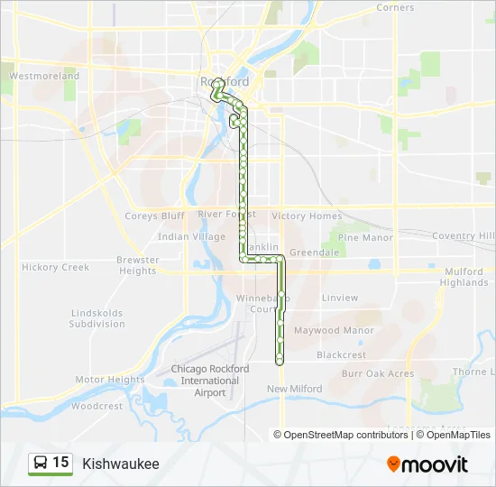 15 Bus Line Map