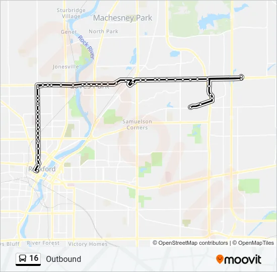 16 Bus Line Map