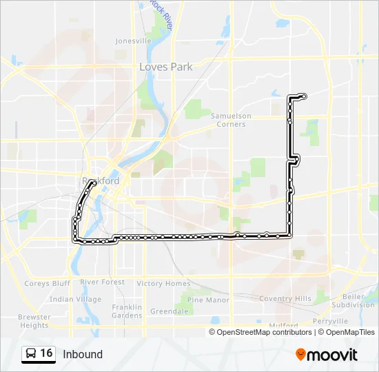 16 Bus Line Map