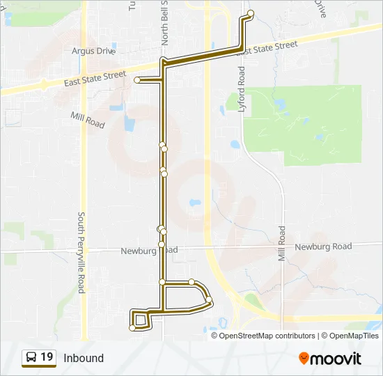 19 Bus Line Map