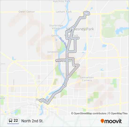 22 Bus Line Map
