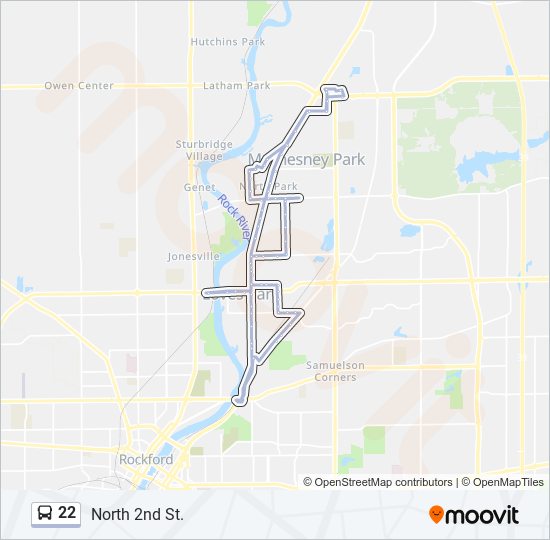 22 Route: Schedules, Stops & Maps - Outbound (Updated)