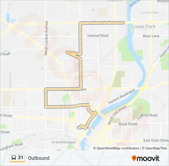 31 Bus Line Map