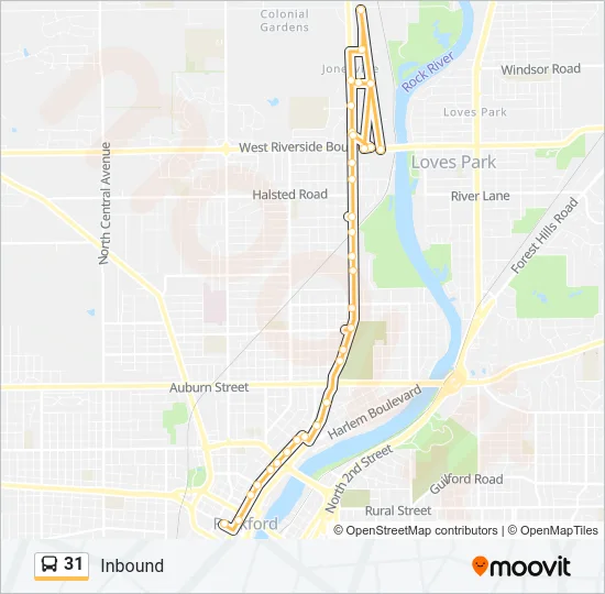 31 Bus Line Map
