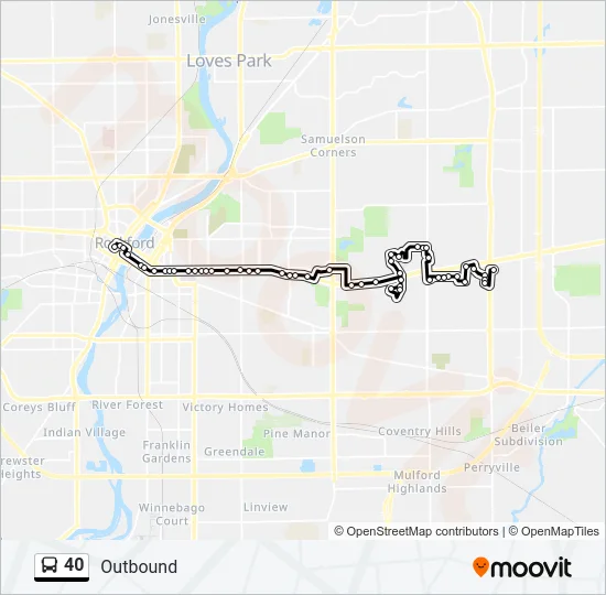 40 Bus Line Map