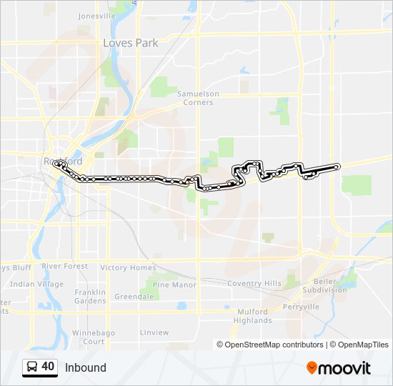 40 Bus Line Map