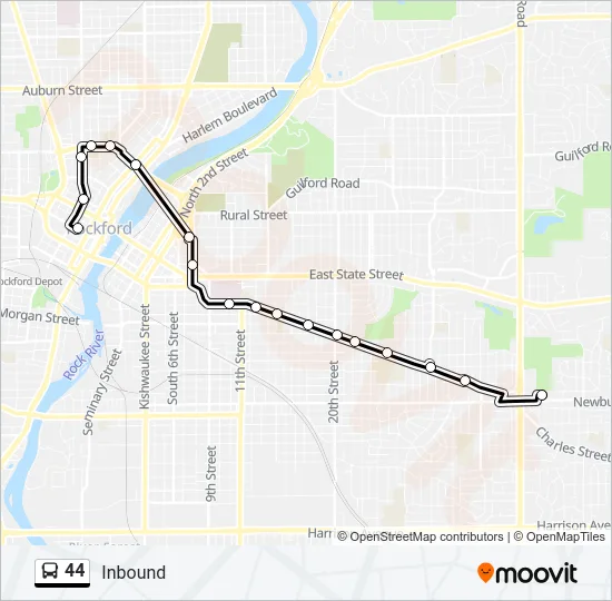 44 Bus Line Map