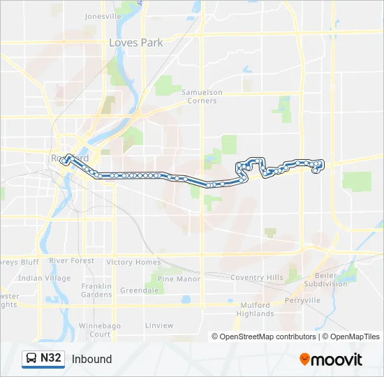 N32 Bus Line Map