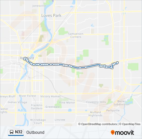 N32 bus Line Map