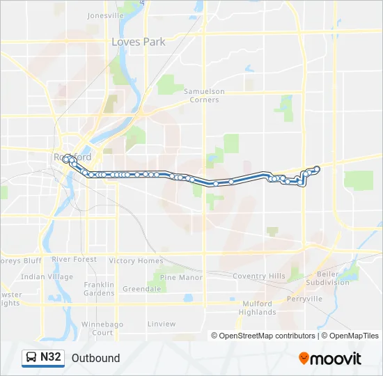 N32 Bus Line Map