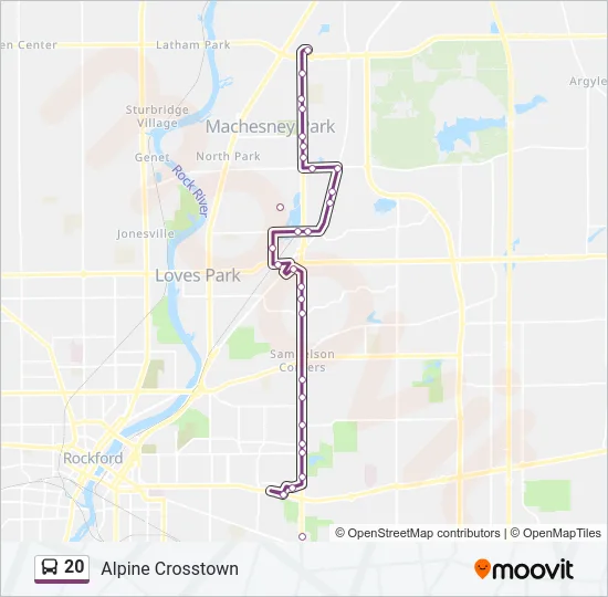 20 Bus Line Map