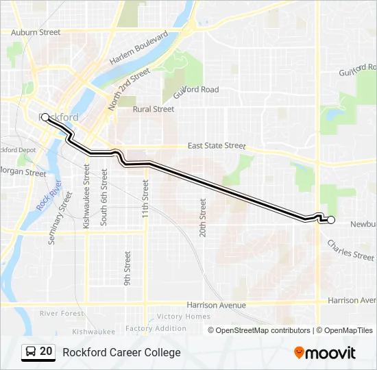 20 Bus Line Map