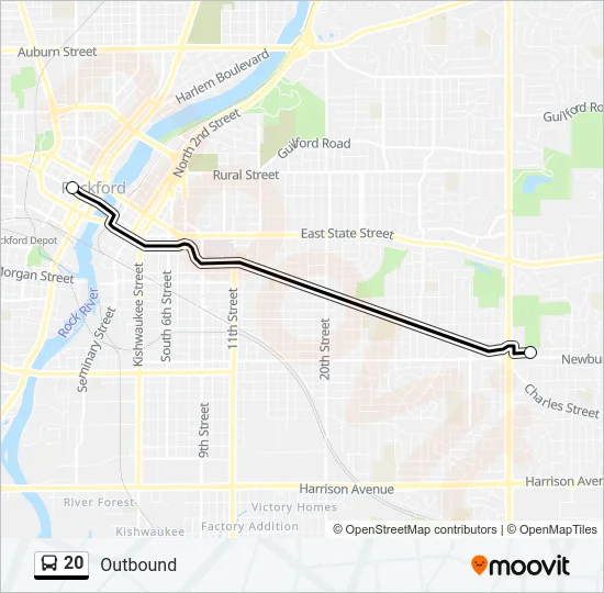 20 Bus Line Map