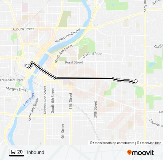 20 Bus Line Map