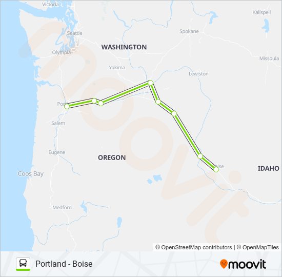 Mapa de FLIXBUS 2184 de autobús